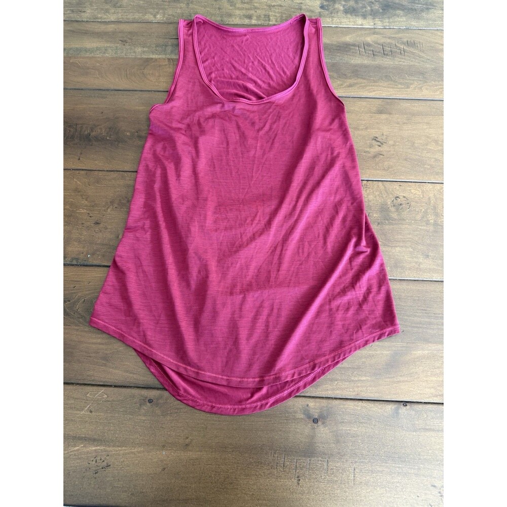Lululemon Set The Course Tank Star Ruby Keyhole Womens Size 4/6 Dark Pink/Red